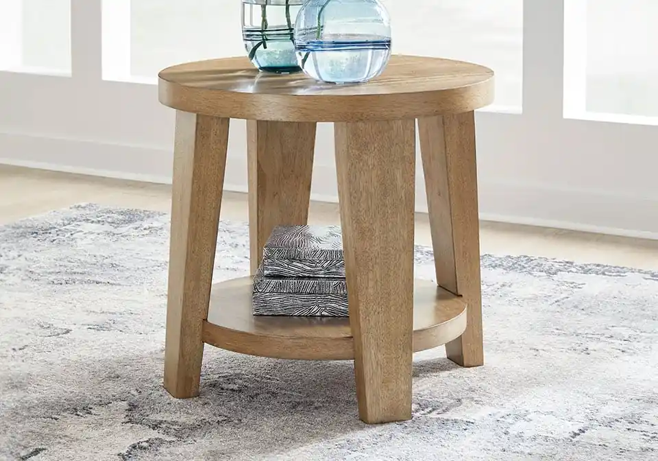 Kristiland Lt. Brown End Table - end tables