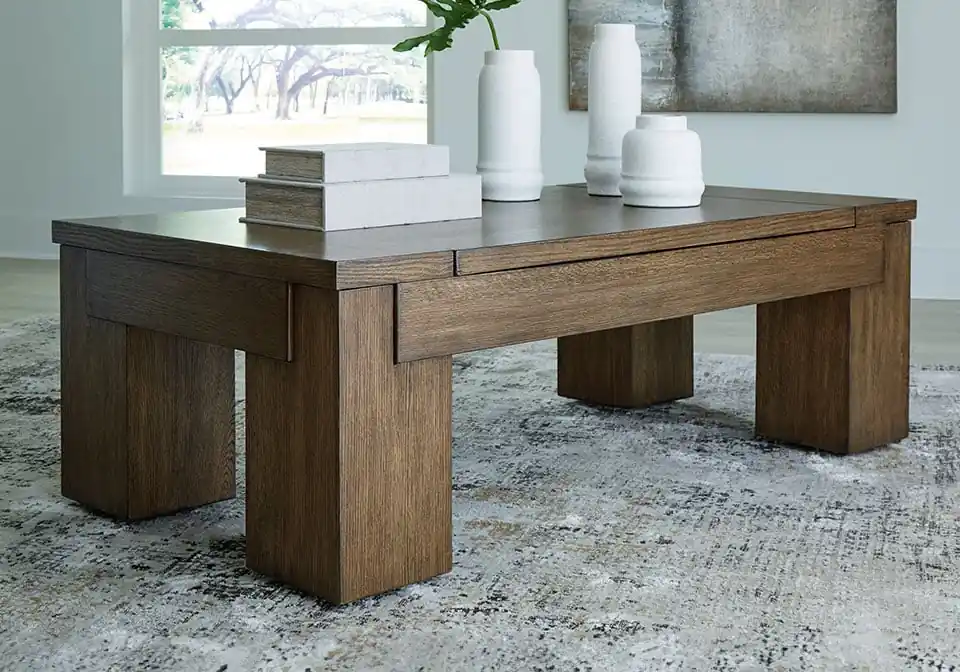 Rosswain Brown Lift-Top Cocktail Table