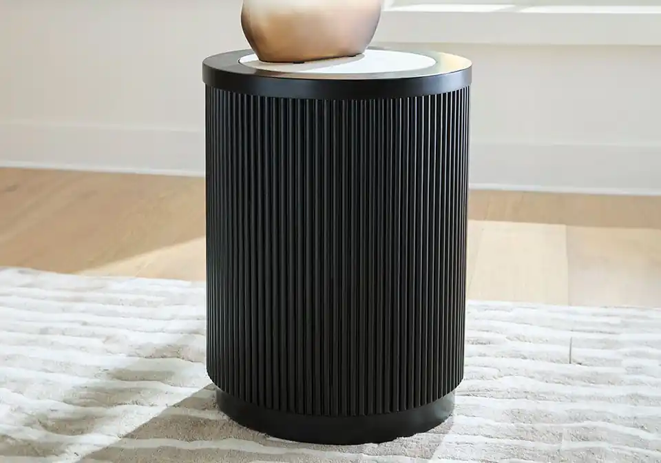 Grayman Black End Table - end tables