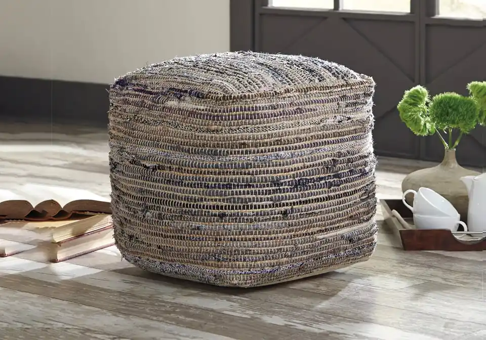 Absalom Natural Pouf - home decor