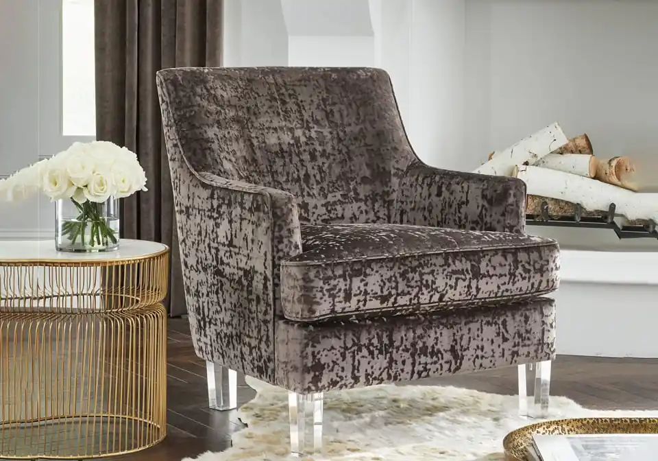 Gloriann Charcoal Accent Chair - accent chairs