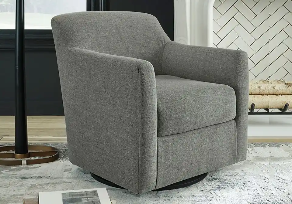 Bradney Smoke Swivel Accent Chair - accent chairs