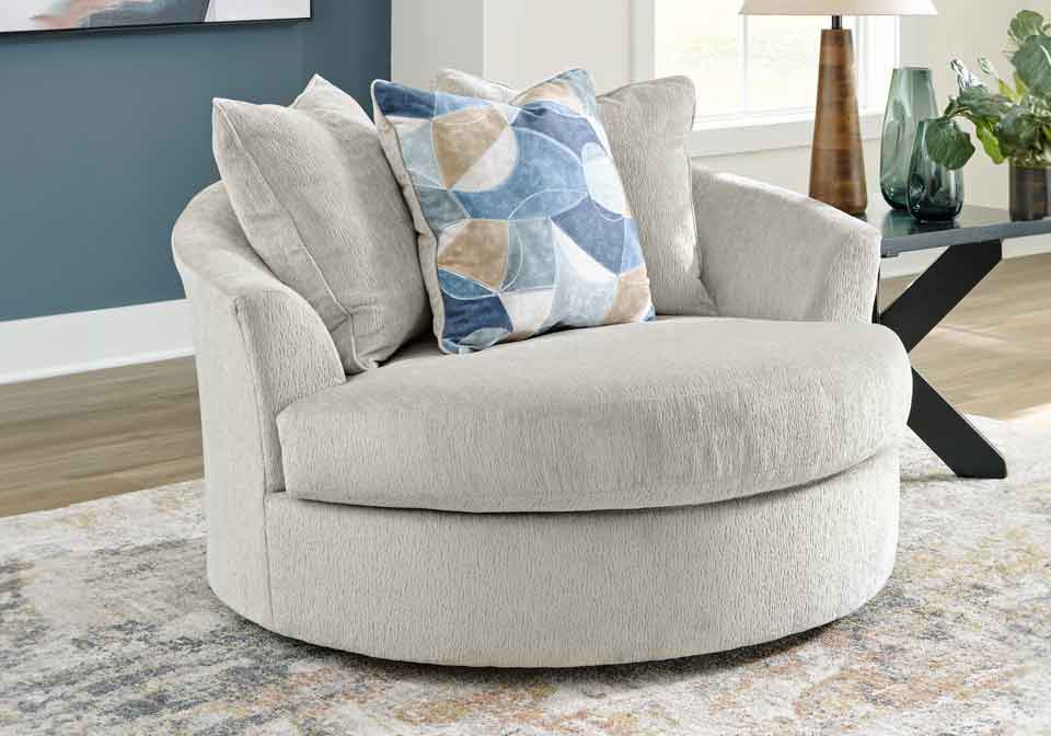Maxon Place Stone Oversized Swivel Accent Chair - chairs