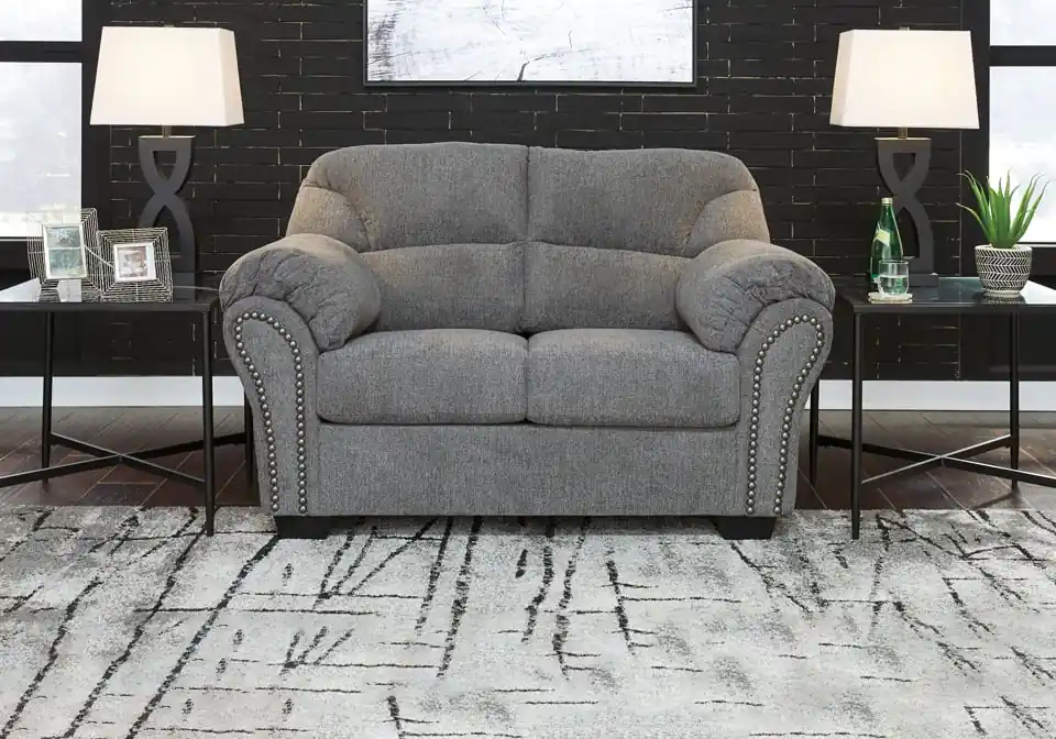 Allmaxx Pewter Love Seat - living room