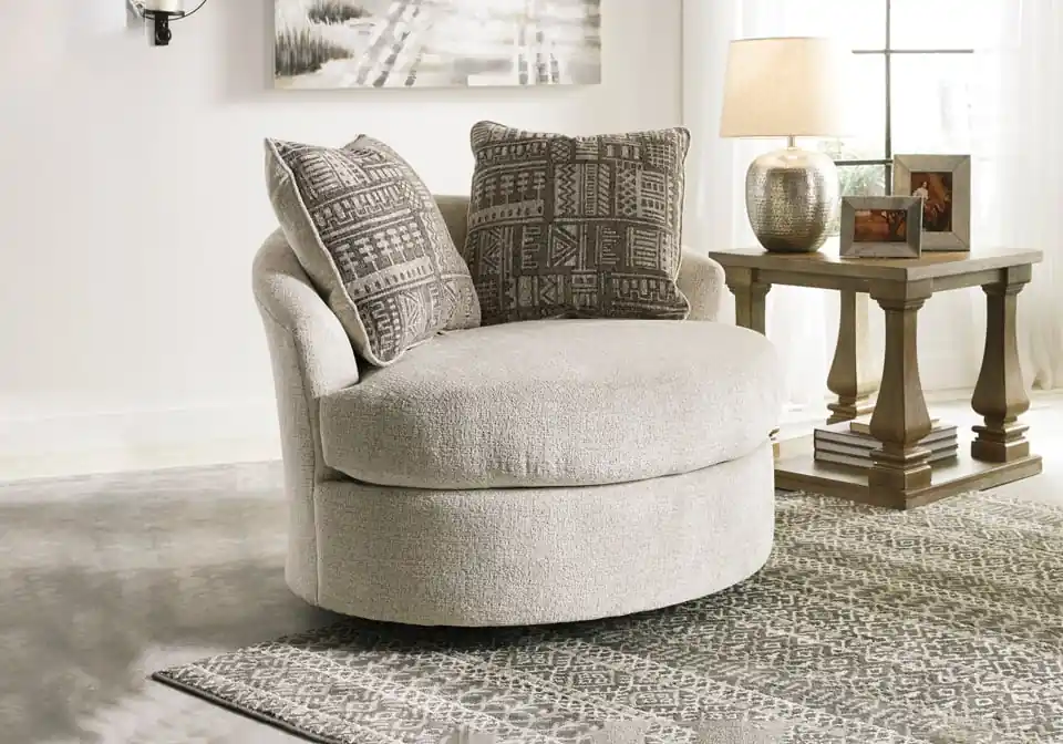 Soletren Stone Swivel Accent Chair - chairs