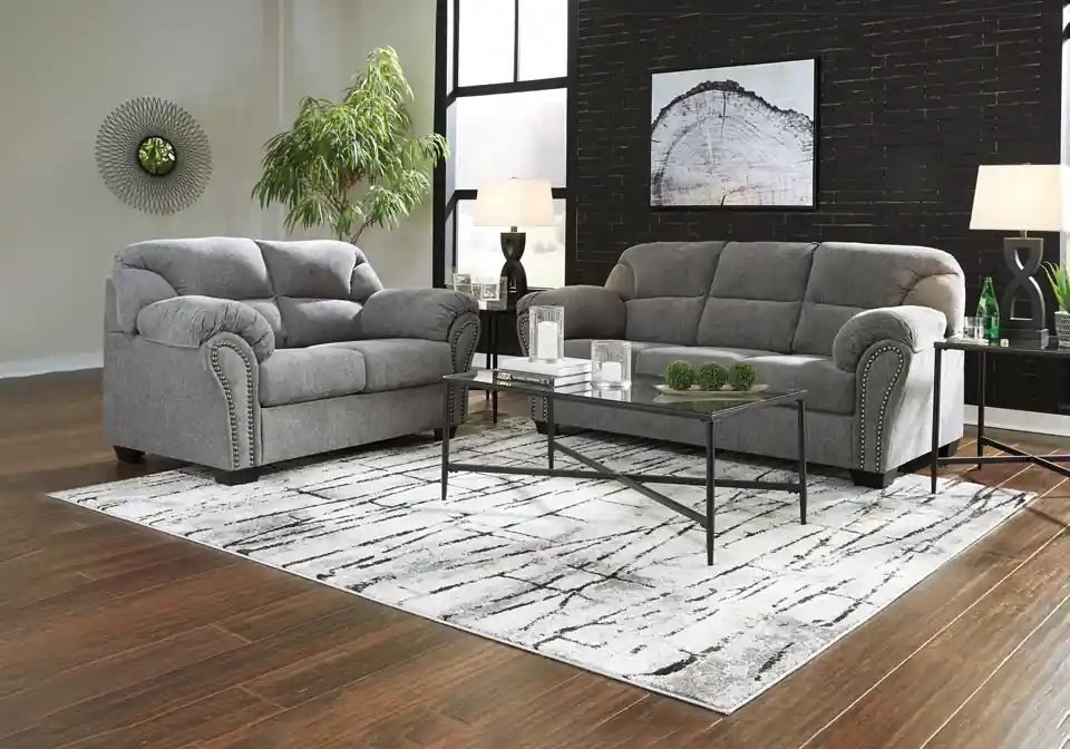 Allmaxx Pewter Sofa Set - living room