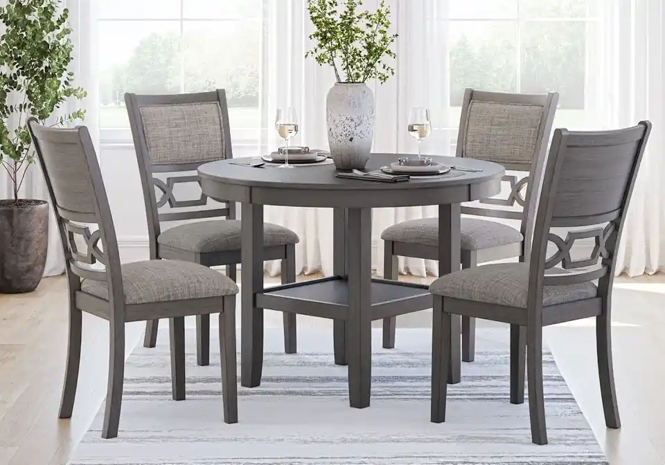 Wrenning Gray 5pc. Round Dining Set - casual dining sets