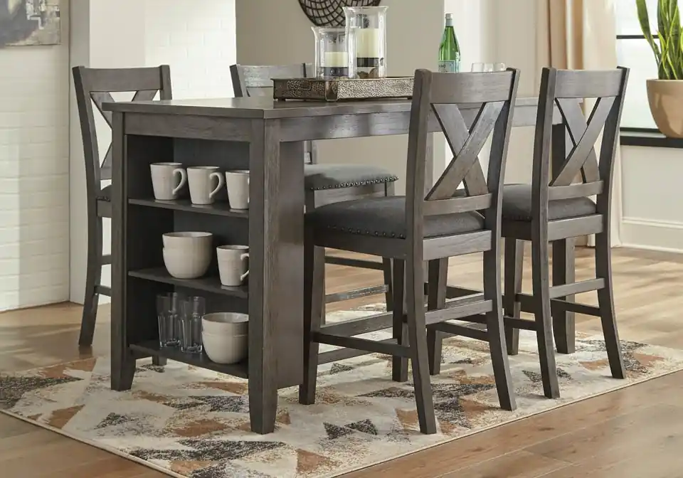 Caitbrook Gray 5pc. Counter Height Dining Set - counter height dining sets
