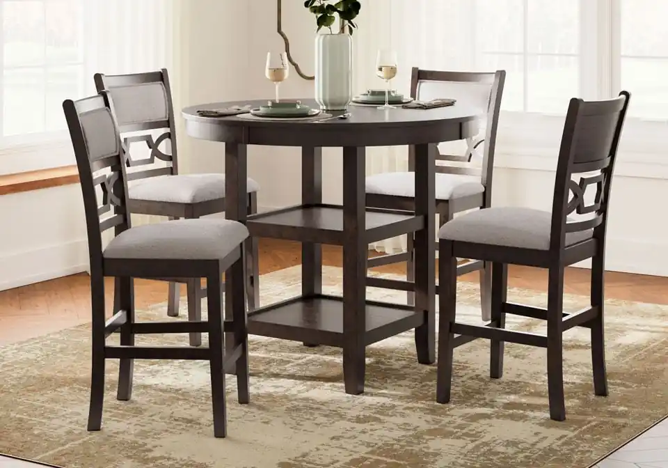 Langwest Brown 5pc. Counter Height Dining Set - counter height dining sets