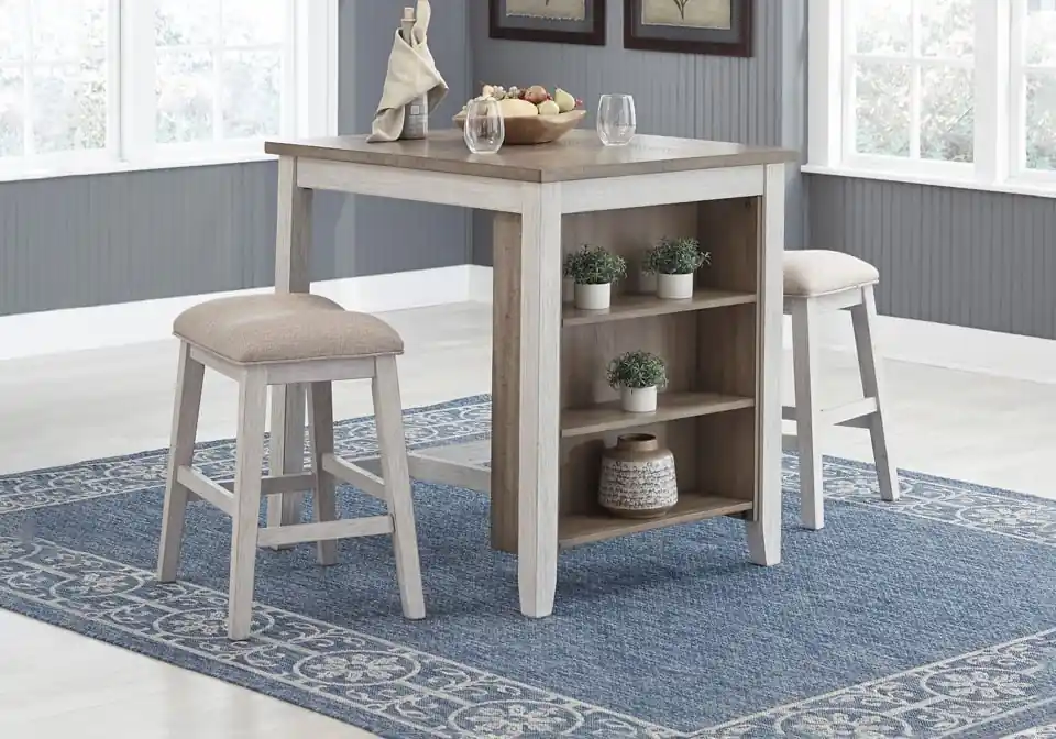 Skempton White 3pc. Counter Height Dining Set - counter height dining sets