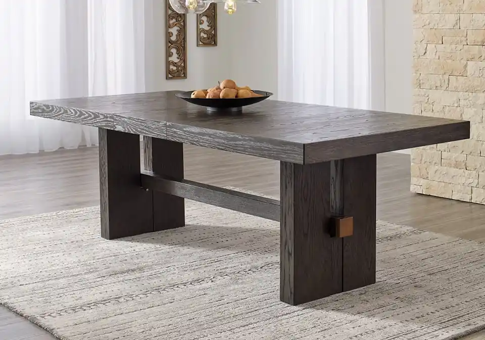 Burkhaus Dark Brown Dining Extension Table - dining room
