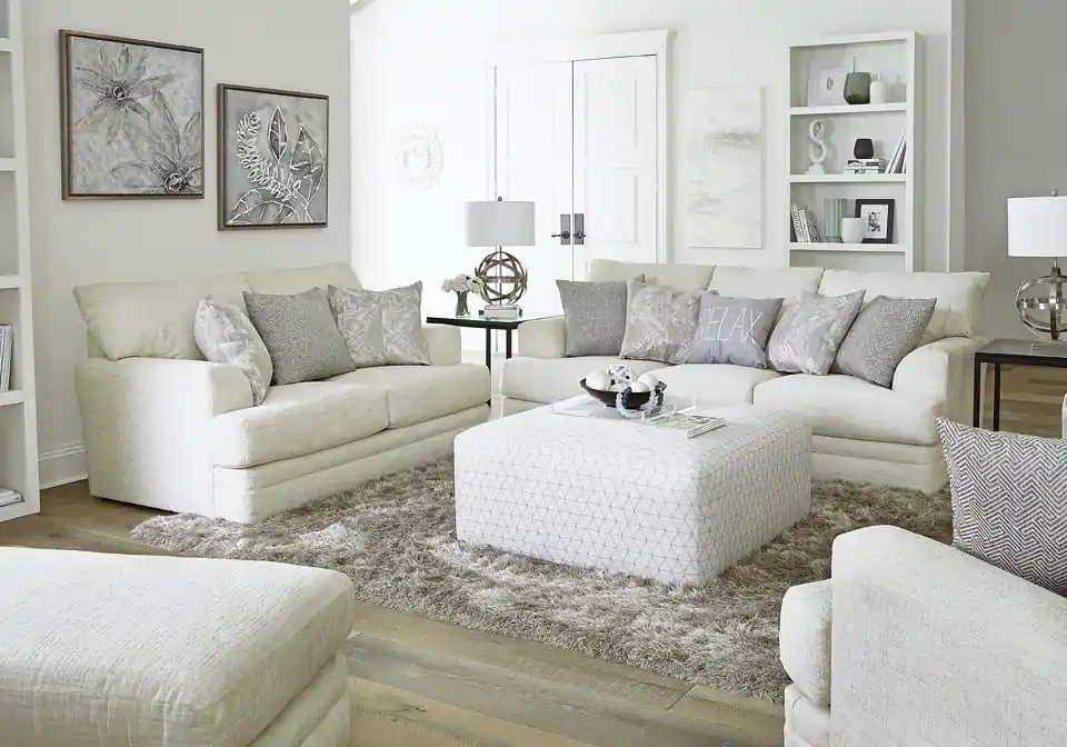 Zeller Cream Sofa Set - living room