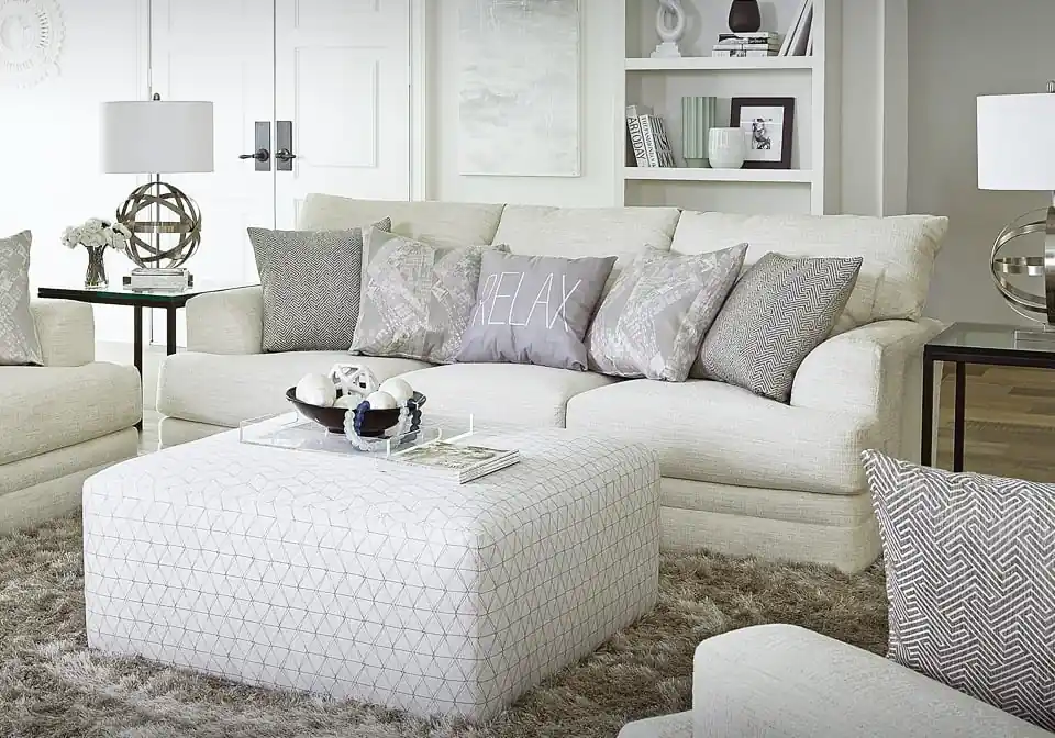 Zeller Cream Sofa - living room