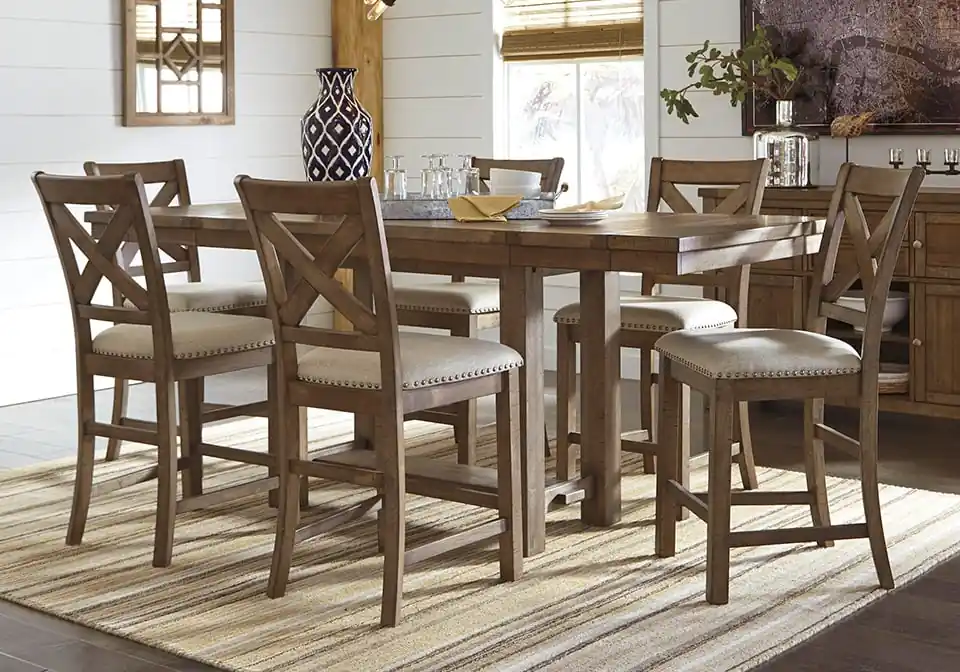 Moriville Two-Tone 7pc. Counter Height Dining Set