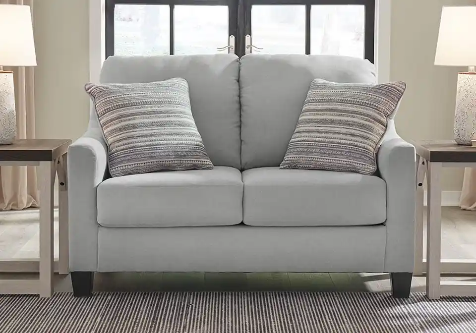 Adlai Shadow Love Seat - living room