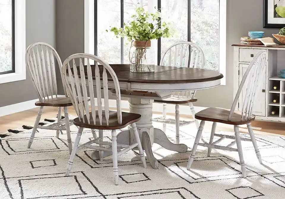 Carolina Crossing White 5pc. Dining Set - casual dining sets