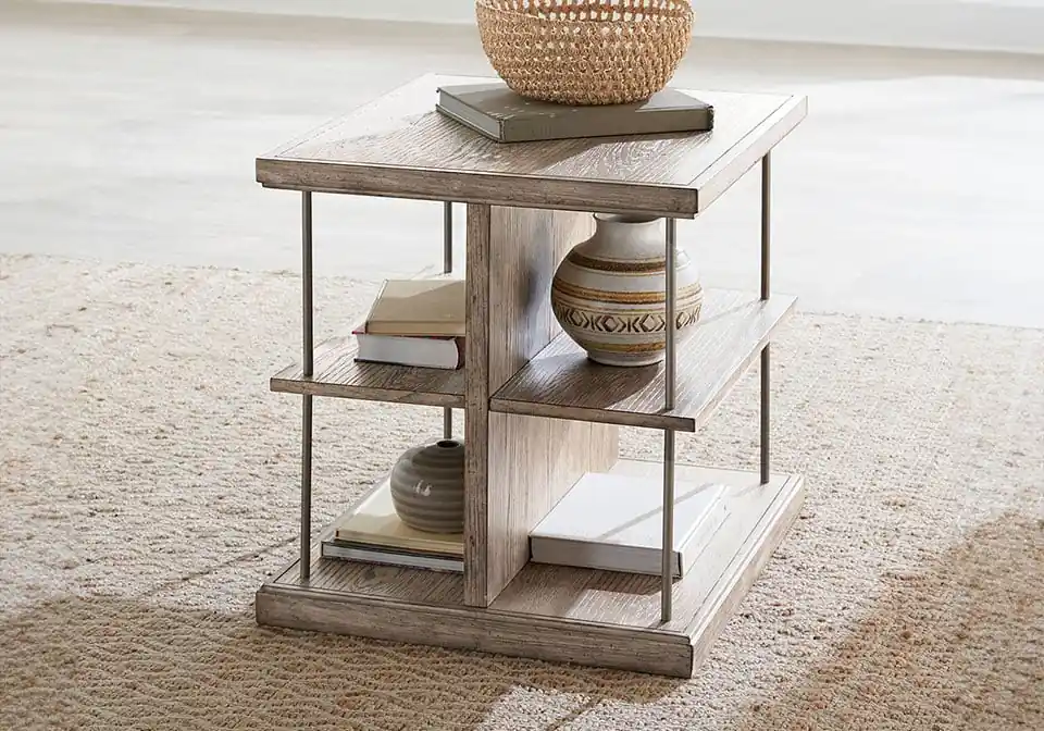 City Scape Burnished Beige End Table - end tables