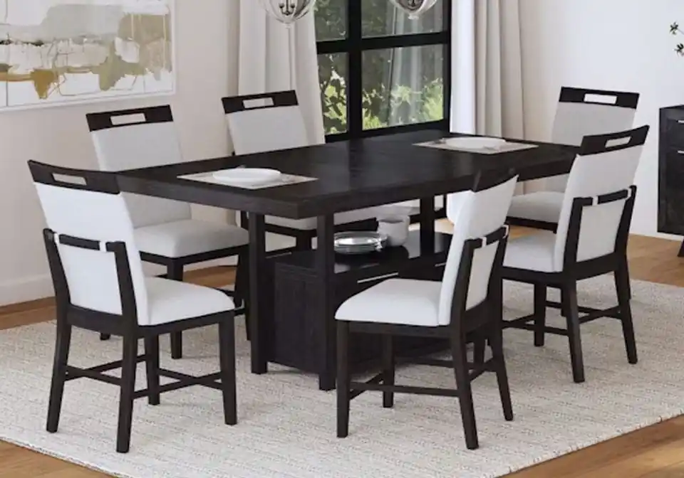 Transcend Charcoal 7pc. Counter Height Dining Set - counter height dining sets