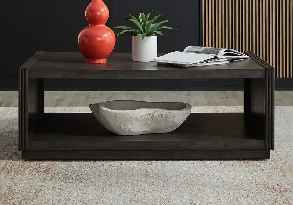 Modern Edge Caffe Cocktail Table - cocktail tables