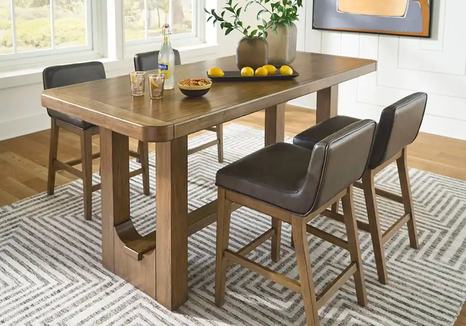 Cabalynn Light Brown 5pc. Counter Height Dining Set - counter height dining sets