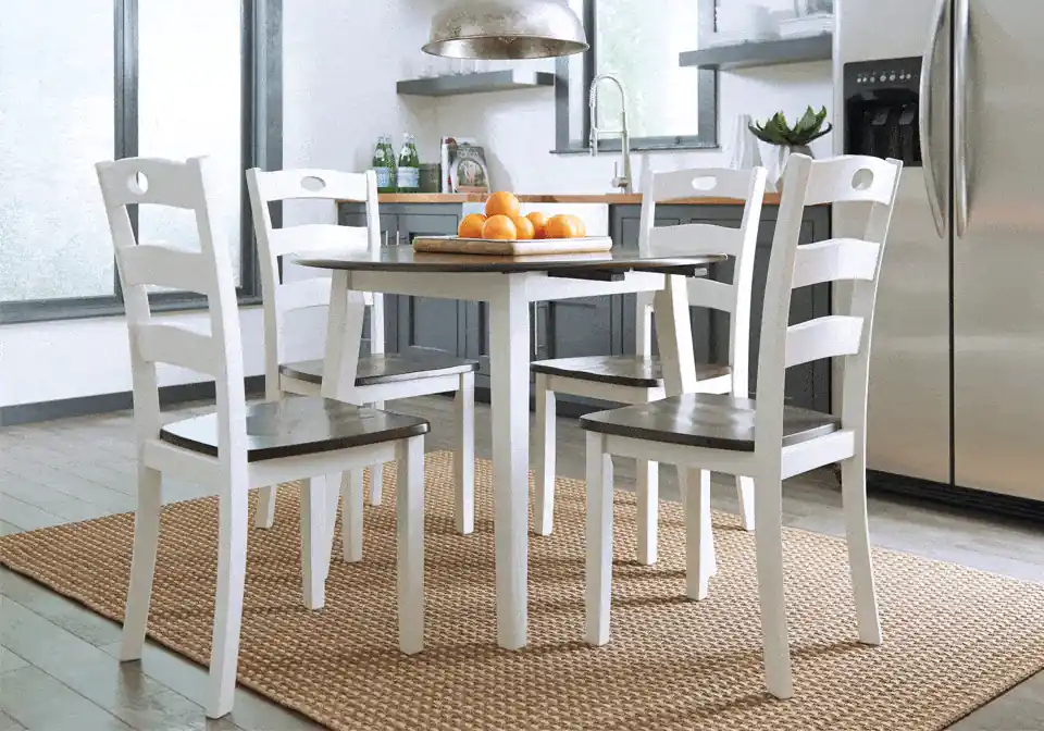 Woodanville White 5pc. Round Dining Set - casual dining sets