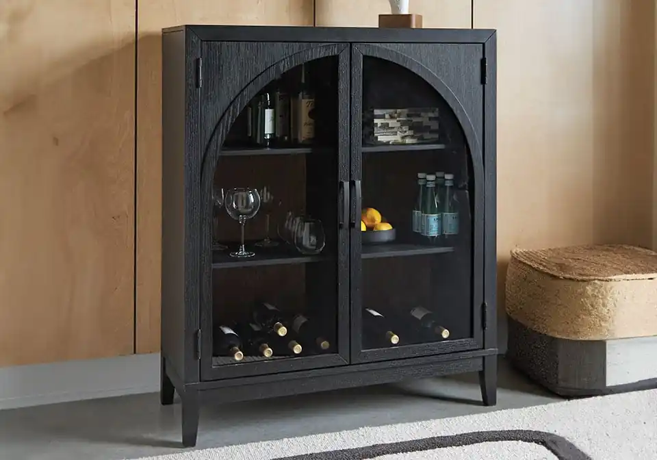 Armenleigh Black Accent Cabinet - accent cabinets