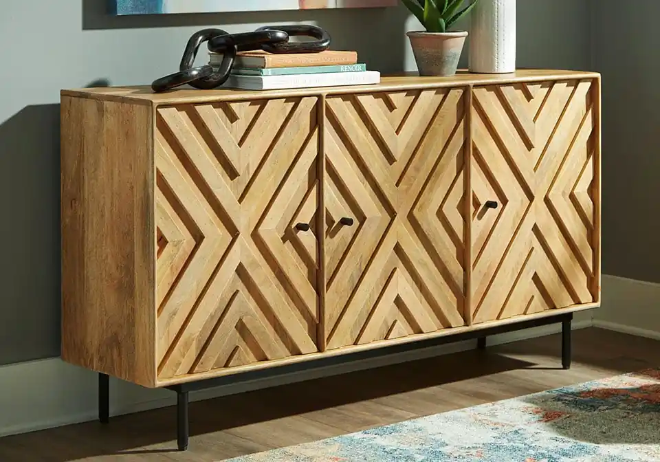 Cadewick Natural Accent Cabinet - accent cabinets