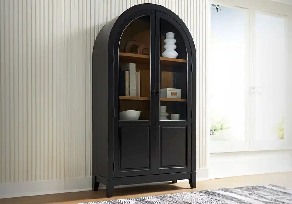 Dagandale Black Accent Cabinet - accent cabinets