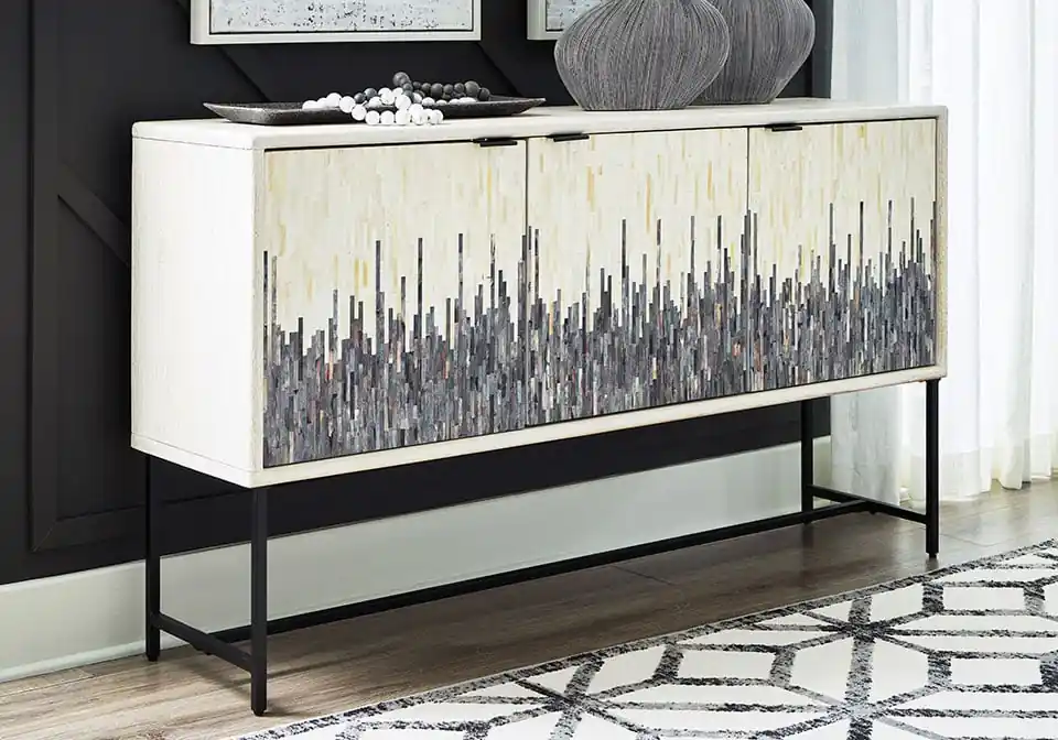 Freyton White Accent Cabinet - accent cabinets