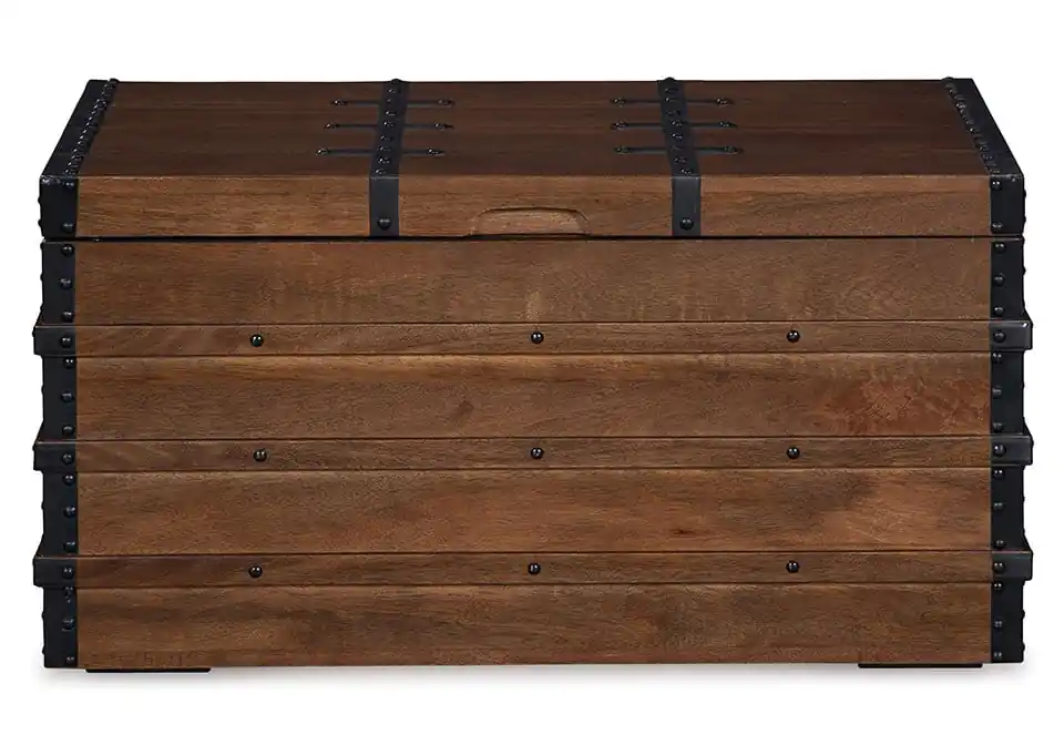 Kettleby Brown Storage Trunk - accent cabinets