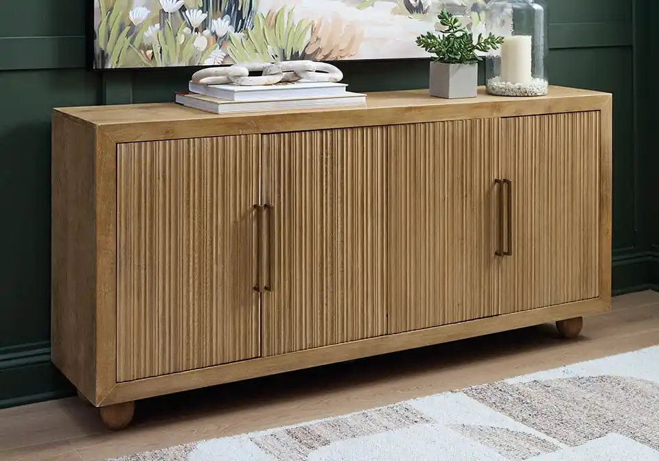 Naim Antique Beige Accent Cabinet - accent cabinets
