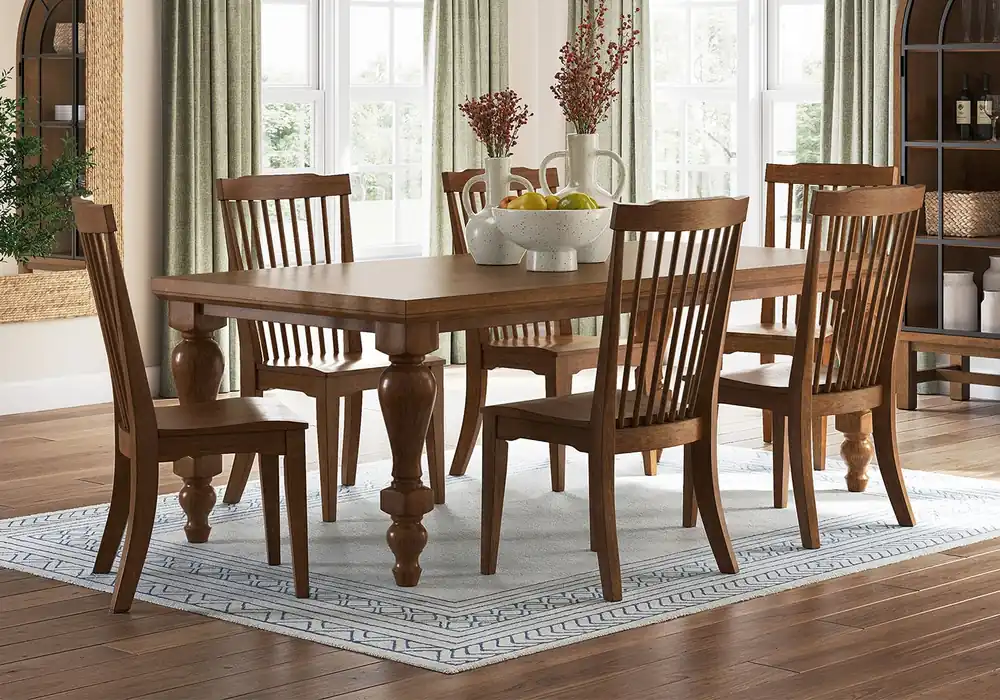 Greddinton Brown 7pc. Dining Set - casual dining sets