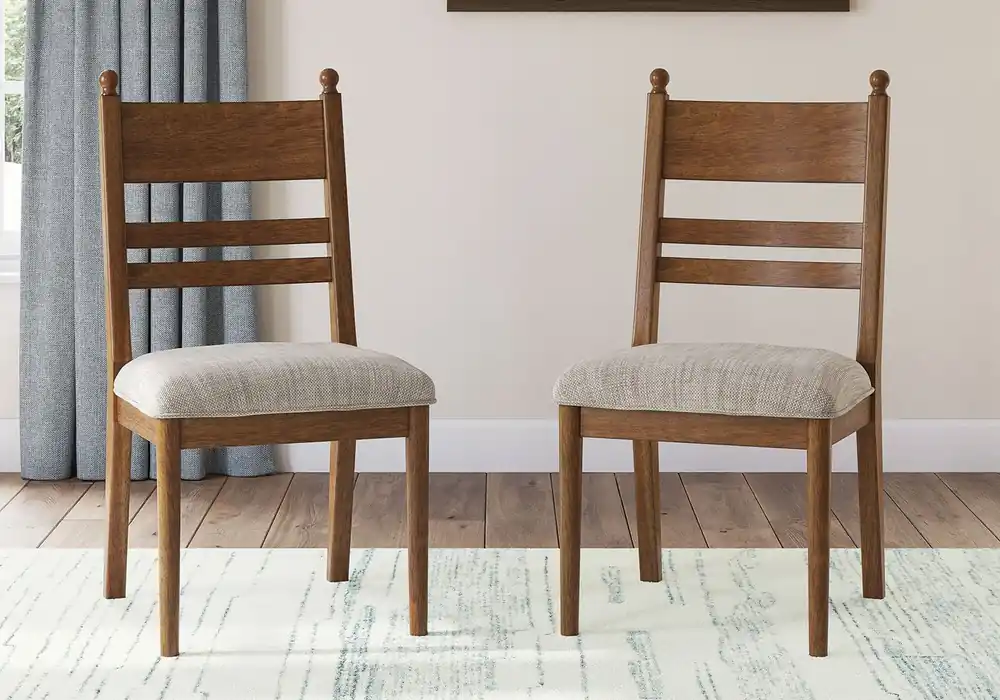 Greddinton Brown Upholstered Dining Chair - chairs