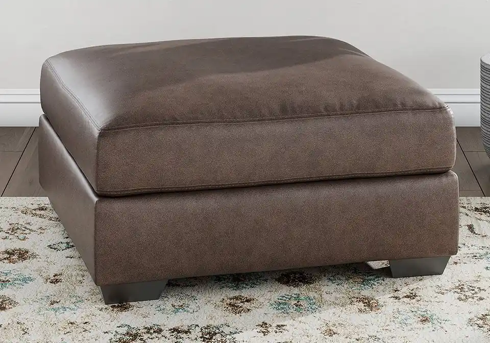 WillowBend Umber Oversized Accent Ottoman - living room