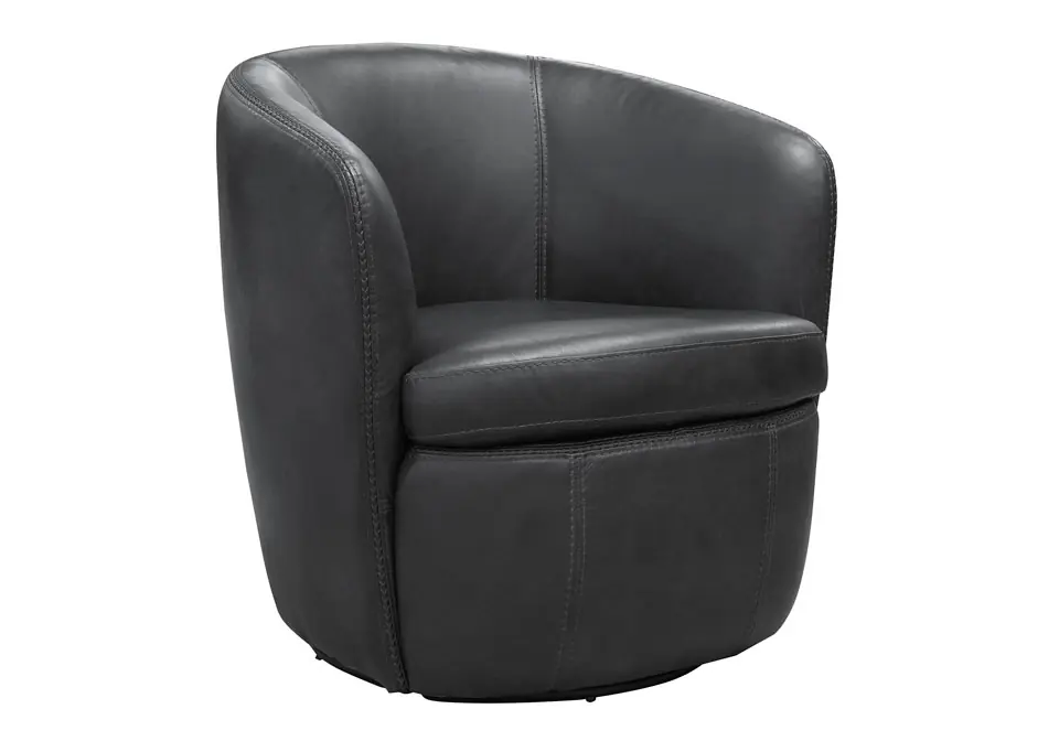 Aiden Vintage Ash Swivel Club Chair - accent chairs