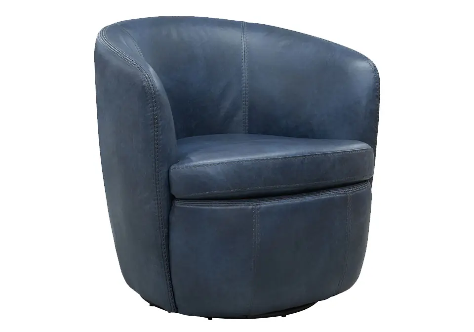 Aiden Vintage Indigo Swivel Club Chair - accent chairs