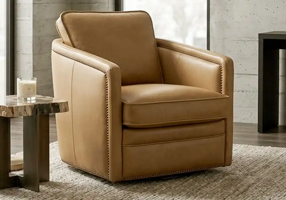 Baylor Barley Swivel Club Chair - accent chairs