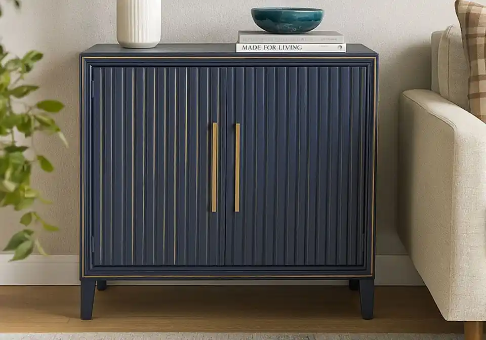 Riley Blue Accent Console - accent cabinets