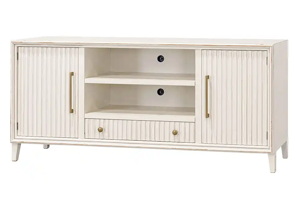 Riley White TV Stand - home office & entertainment
