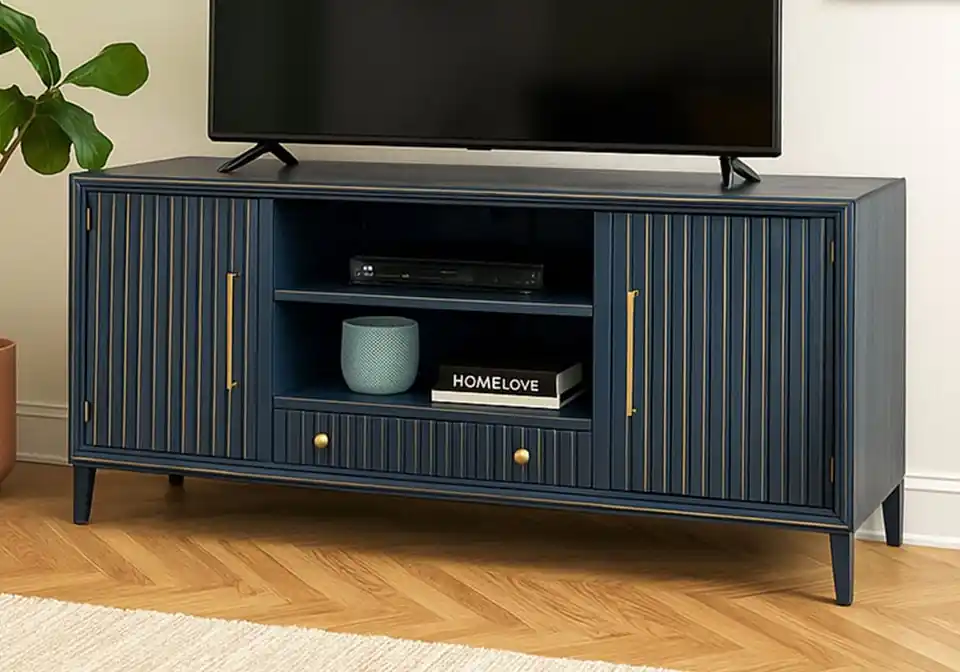 Riley Blue TV Stand - home office & entertainment