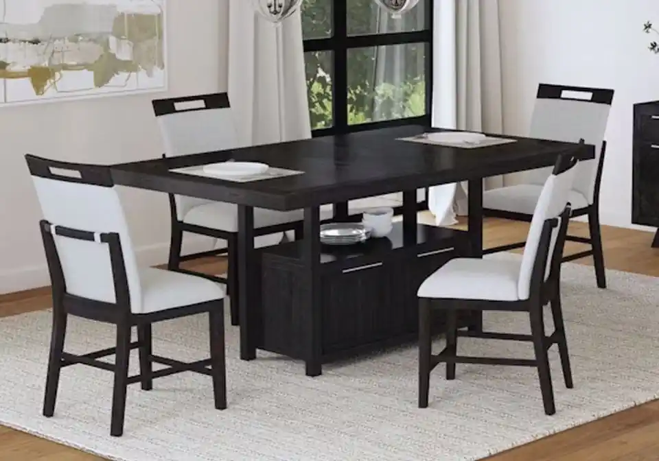 Transcend Charcoal 5pc. Counter Height Dining Set - counter height dining sets