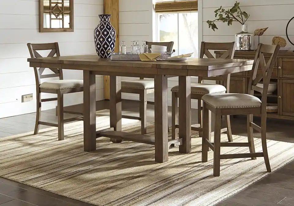 Moriville Two-Tone 5pc. Counter Height Dining Set